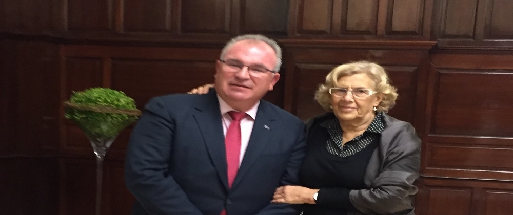 El Presidente de la AVT, Alfonso Sánchez, se reúne con Manuela Carmena, Alcaldesa de Madrid