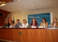 Intervención de Ángeles Pedraza durante  la rueda de prensa de la AVT en torno a la decisión del TC sobre Bildu