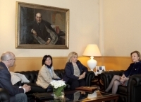 Ángeles Pedraza se reunió con la presidenta de Aragón, Luisa Fernanda Rudi