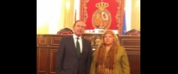 Ángeles Pedraza se ha reunido con el presidente del Senado, Pío García-Escudero