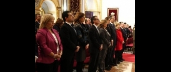 Ángeles Pedraza asiste en Murcia a un acto con el Consejero de Presidencia, Manuel Campos